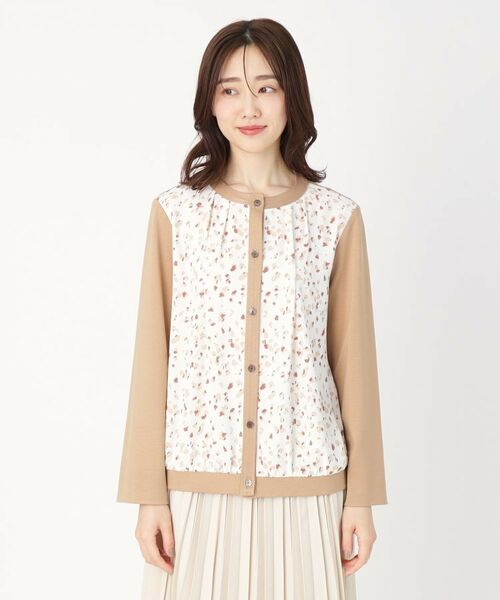 CORDIER / コルディア カーディガン・ボレロ | プリントドッキングジャージカーディガン | 詳細1
