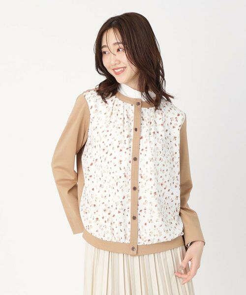 CORDIER / コルディア カーディガン・ボレロ | プリントドッキングジャージカーディガン | 詳細12