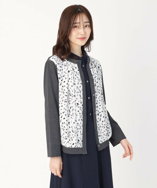 CORDIER / コルディア カーディガン・ボレロ | プリントドッキングジャージカーディガン | 詳細8