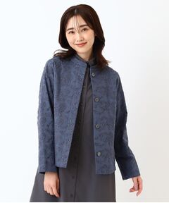 CORDIER / コルディア テーラードジャケット | 【M～4Lサイズ/手洗い可】オリジナル総刺繍ジャケット