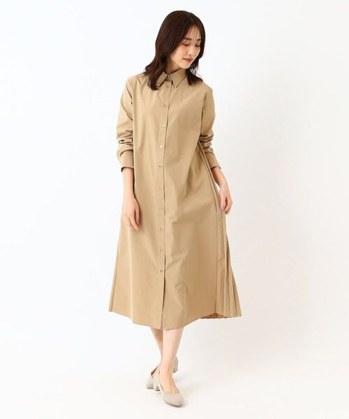 CORDIER / コルディア ミニ丈・ひざ丈ワンピース | 【手洗い可】バックプリーツシャツワンピース | 詳細9