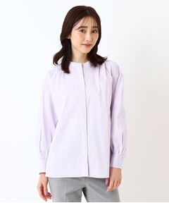 CORDIER / コルディア シャツ・ブラウス | 【M～4Lサイズ／ストレッチ】ラブリエストライプシャツ
