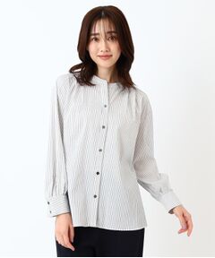 CORDIER / コルディア シャツ・ブラウス | 【M～4Lサイズ／ストレッチ】ラブリエストライプシャツ