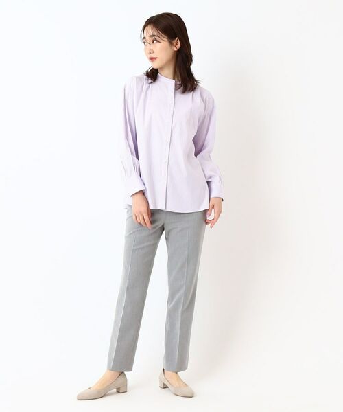 CORDIER / コルディア シャツ・ブラウス | 【M~4Lサイズ/ストレッチ】ラブリエストライプシャツ | 詳細19