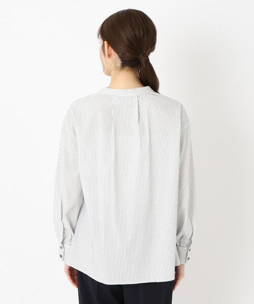 CORDIER / コルディア シャツ・ブラウス | 【M~4Lサイズ/ストレッチ】ラブリエストライプシャツ | 詳細3