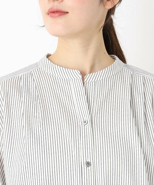 CORDIER / コルディア シャツ・ブラウス | 【M~4Lサイズ/ストレッチ】ラブリエストライプシャツ | 詳細4