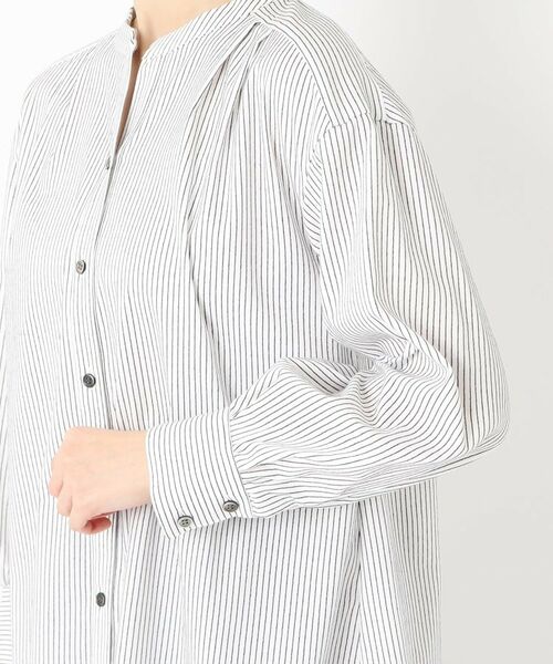 CORDIER / コルディア シャツ・ブラウス | 【M~4Lサイズ/ストレッチ】ラブリエストライプシャツ | 詳細5