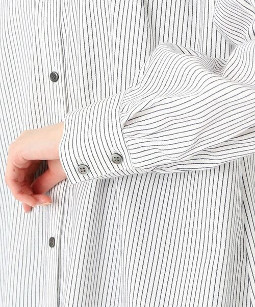 CORDIER / コルディア シャツ・ブラウス | 【M~4Lサイズ/ストレッチ】ラブリエストライプシャツ | 詳細6