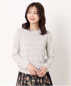 CORDIER / コルディア ニット・セーター | 【手洗い可／アンサンブル/M～4Lサイズ】ルーズファイン プルオーバーニット