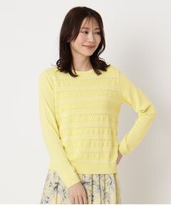 CORDIER / コルディア ニット・セーター | 【手洗い可／アンサンブル/M～4Lサイズ】ルーズファイン プルオーバーニット