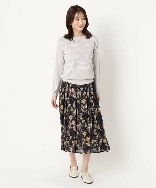 CORDIER / コルディア ニット・セーター | 【手洗い可/アンサンブル/M~4Lサイズ】ルーズファイン プルオーバーニット | 詳細8