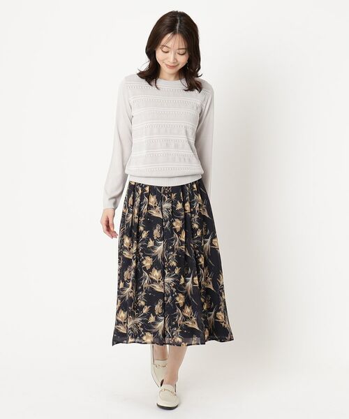 CORDIER / コルディア ニット・セーター | 【手洗い可/アンサンブル/M~4Lサイズ】ルーズファイン プルオーバーニット | 詳細9