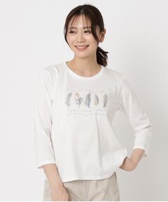 CORDIER / コルディア カットソー | 【M～4Lサイズ】アルビニジャージ 刺繍デザインプルオーバー