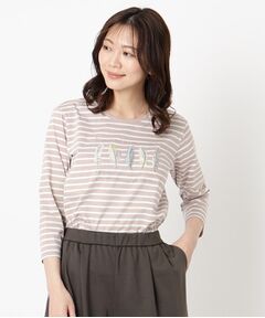 CORDIER / コルディア カットソー | 【M～4Lサイズ】アルビニジャージ 刺繍デザインプルオーバー