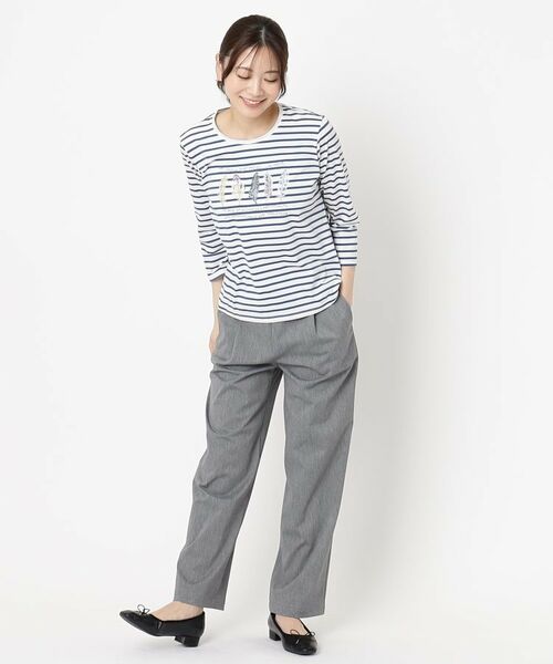 CORDIER / コルディア カットソー | 【M～4Lサイズ】アルビニジャージ 刺繍デザインプルオーバー | 詳細13