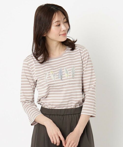 CORDIER / コルディア カットソー | 【M～4Lサイズ】アルビニジャージ 刺繍デザインプルオーバー | 詳細15