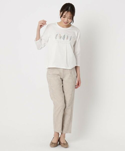 CORDIER / コルディア カットソー | 【M～4Lサイズ】アルビニジャージ 刺繍デザインプルオーバー | 詳細8