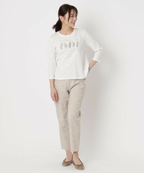 CORDIER / コルディア カットソー | 【M～4Lサイズ】アルビニジャージ 刺繍デザインプルオーバー | 詳細9