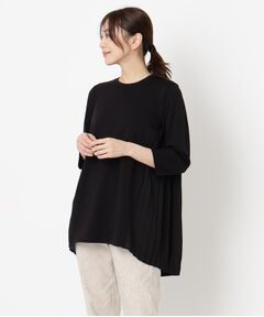 CORDIER / コルディア チュニック | クラージュジャージ プリーツドッキングデザインチュニック