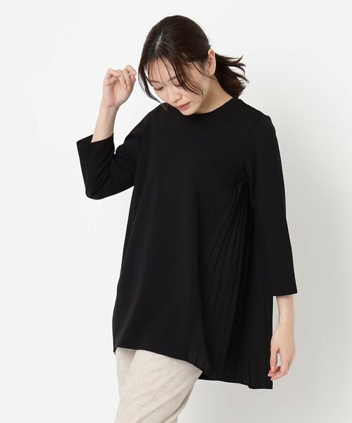 CORDIER / コルディア チュニック | クラージュジャージ プリーツドッキングデザインチュニック | 詳細11