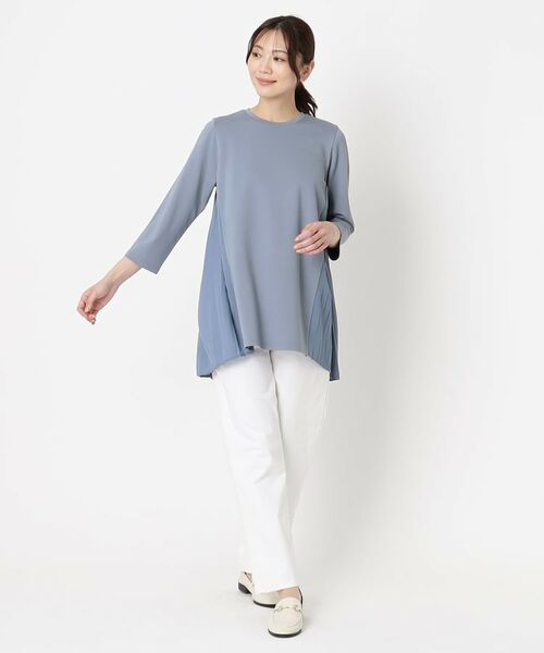 CORDIER / コルディア チュニック | クラージュジャージ プリーツドッキングデザインチュニック | 詳細16