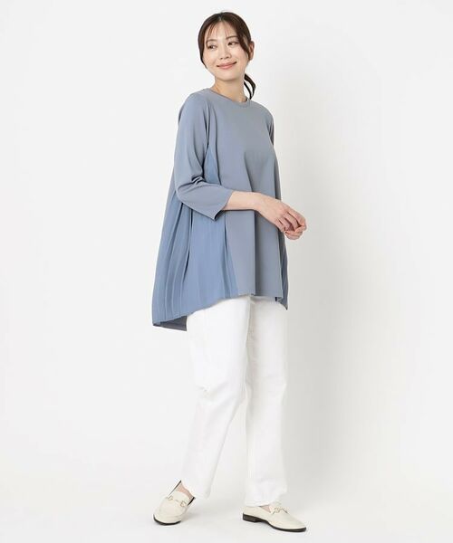 CORDIER / コルディア チュニック | クラージュジャージ プリーツドッキングデザインチュニック | 詳細17