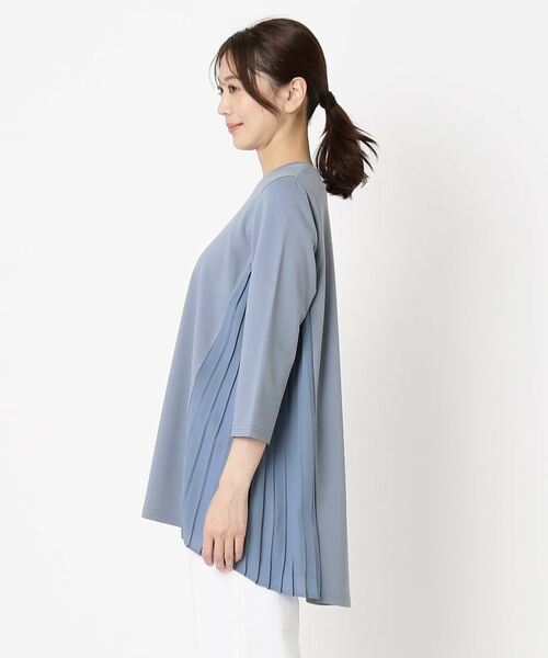 CORDIER / コルディア チュニック | クラージュジャージ プリーツドッキングデザインチュニック | 詳細2