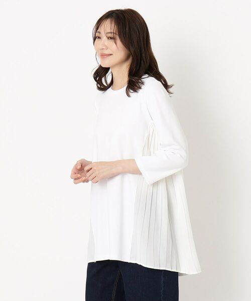 CORDIER / コルディア チュニック | クラージュジャージ プリーツドッキングデザインチュニック | 詳細7