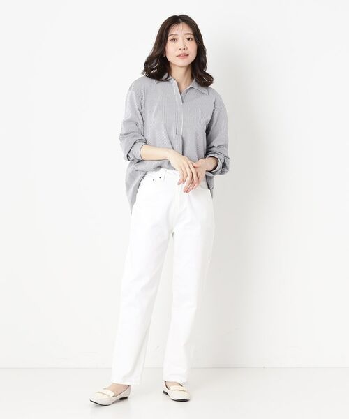 CORDIER / コルディア シャツ・ブラウス | 【M～4Lサイズ】サッカーストライプジャージシャツ | 詳細12