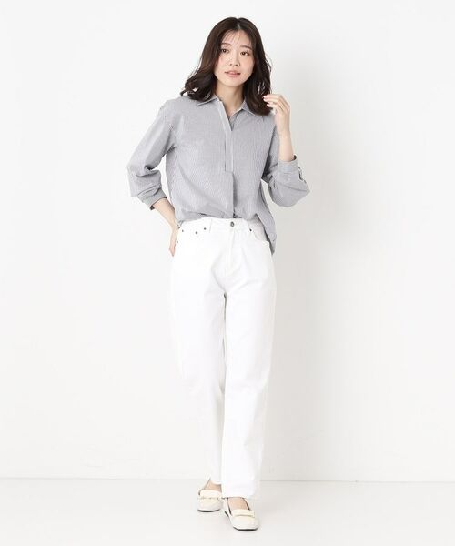 CORDIER / コルディア シャツ・ブラウス | 【M～4Lサイズ】サッカーストライプジャージシャツ | 詳細13