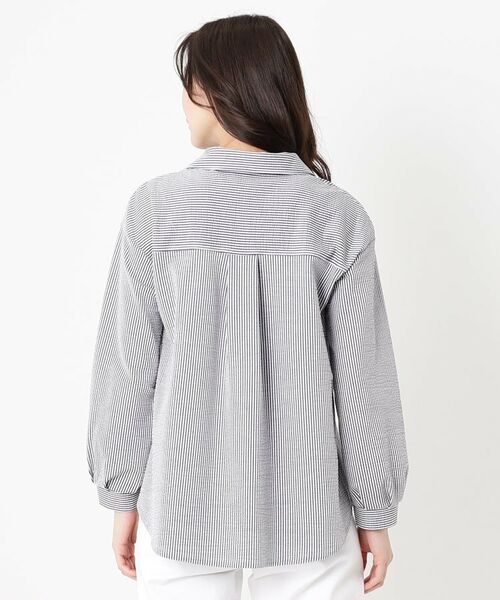 CORDIER / コルディア シャツ・ブラウス | 【M～4Lサイズ】サッカーストライプジャージシャツ | 詳細3