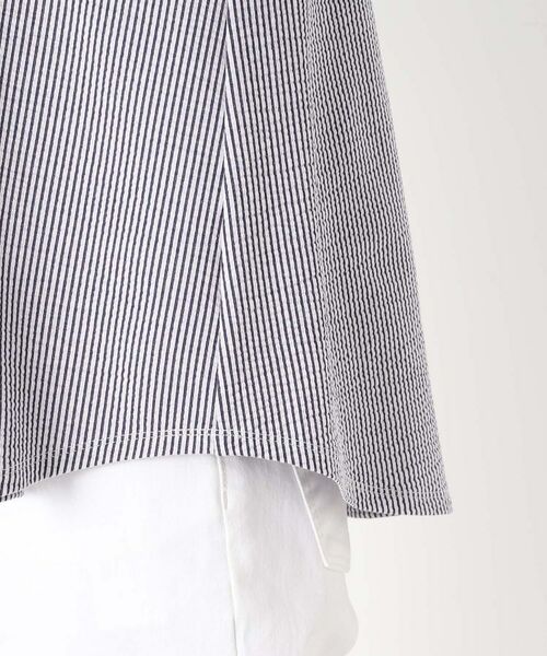CORDIER / コルディア シャツ・ブラウス | 【M～4Lサイズ】サッカーストライプジャージシャツ | 詳細6