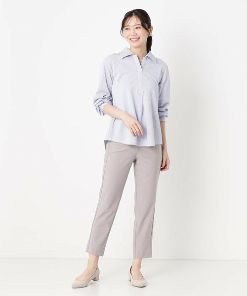 CORDIER / コルディア シャツ・ブラウス | 【M～4Lサイズ】サッカーストライプジャージシャツ | 詳細8