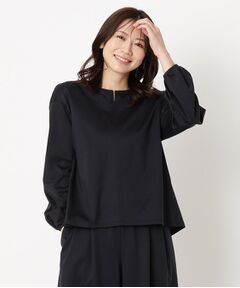 CORDIER / コルディア カットソー | 【セットアップ/M～4Lサイズ】ハイゲージコンパクトキーネックプルオーバー