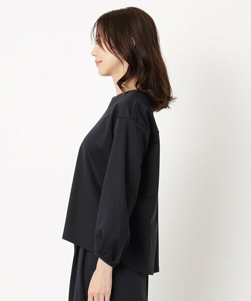 CORDIER / コルディア カットソー | 【セットアップ/M~4Lサイズ】ハイゲージコンパクトキーネックプルオーバー | 詳細2