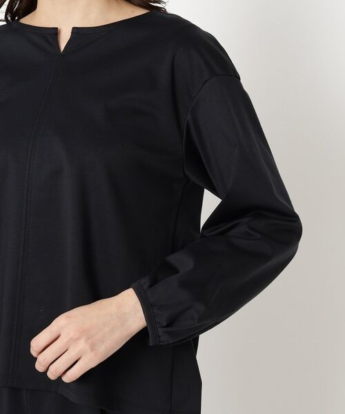 CORDIER / コルディア カットソー | 【セットアップ/M~4Lサイズ】ハイゲージコンパクトキーネックプルオーバー | 詳細5