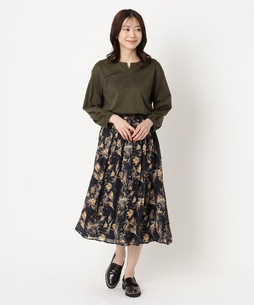 CORDIER / コルディア カットソー | 【セットアップ/M~4Lサイズ】ハイゲージコンパクトキーネックプルオーバー | 詳細8