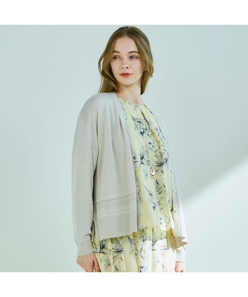 CORDIER / コルディア カーディガン・ボレロ | 【手洗い可/アンサンブル/M~4Lサイズ】ルーズファイン カーディガンニット | 詳細18