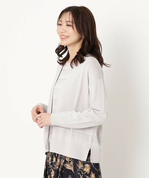 CORDIER / コルディア カーディガン・ボレロ | 【手洗い可/アンサンブル/M~4Lサイズ】ルーズファイン カーディガンニット | 詳細2