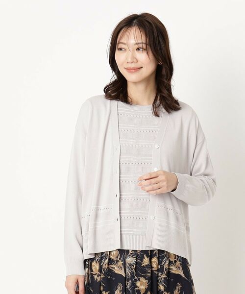 CORDIER / コルディア カーディガン・ボレロ | 【手洗い可/アンサンブル/M~4Lサイズ】ルーズファイン カーディガンニット | 詳細5