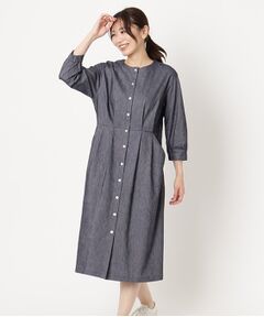 CORDIER / コルディア ミニ丈・ひざ丈ワンピース | 【M～4Lサイズ】スマッシュデニムワンピース