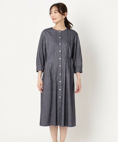 CORDIER / コルディア ミニ丈・ひざ丈ワンピース | 【M~4Lサイズ】スマッシュデニムワンピース | 詳細1