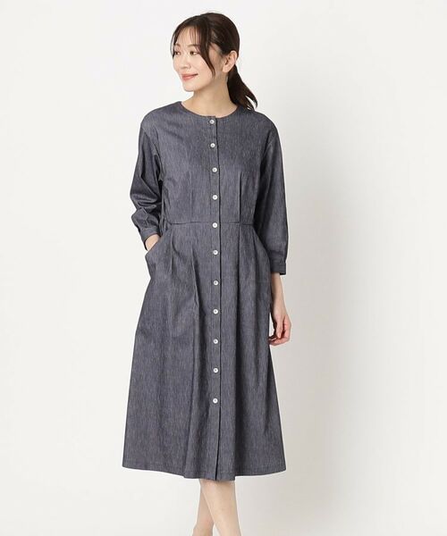 CORDIER / コルディア ミニ丈・ひざ丈ワンピース | 【M~4Lサイズ】スマッシュデニムワンピース | 詳細8