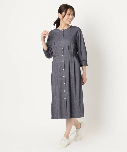 CORDIER / コルディア ミニ丈・ひざ丈ワンピース | 【M~4Lサイズ】スマッシュデニムワンピース | 詳細9