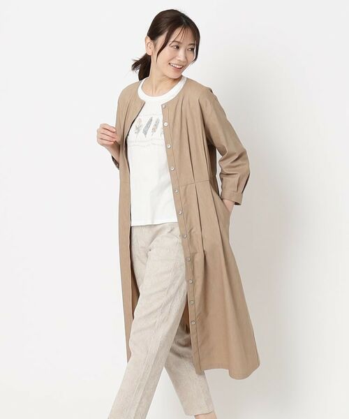 CORDIER/コルディア 【M~4Lサイズ】スマッシュデニムワンピース ベージュ(052) 40(M) CORDIER/コルディア 【M~4Lサイズ】スマッシュデニムワンピース ベージュ(052) 40(M)