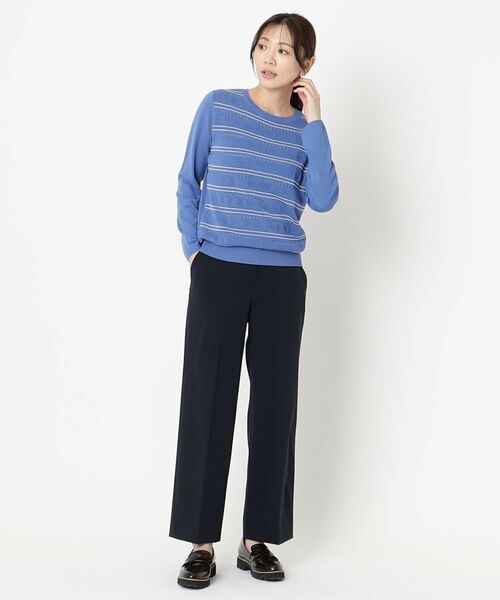 CORDIER / コルディア パンツ | 【S～4Lサイズ／2WAYストレッチ】ワイドストレートパンツ | 詳細13