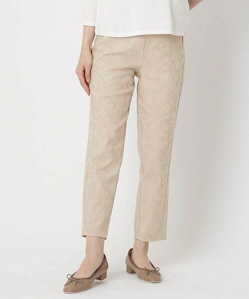 CORDIER / コルディア ショート・ハーフ・半端丈パンツ | 【S～4Lサイズ／ストレッチ】ジャカードレギンスパンツ | 詳細6