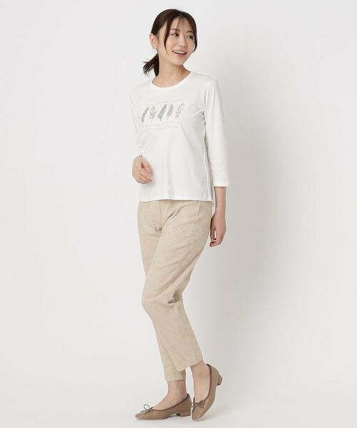 CORDIER / コルディア ショート・ハーフ・半端丈パンツ | 【S～4Lサイズ／ストレッチ】ジャカードレギンスパンツ | 詳細8