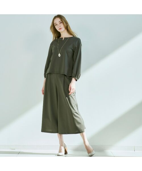 CORDIER / コルディア ショート・ハーフ・半端丈パンツ | 【セットアップ/S~4Lサイズ】ハイゲージコンパクトジャージガウチョパンツ | 詳細17