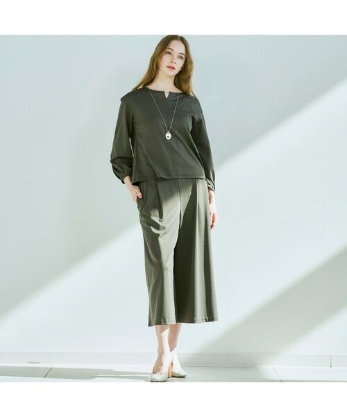 CORDIER / コルディア ショート・ハーフ・半端丈パンツ | 【セットアップ/S~4Lサイズ】ハイゲージコンパクトジャージガウチョパンツ | 詳細18